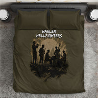 Harlem Hellfighters WWI Soldier Bedding Set Vintage Military Hero Jazz Band Silhouette Art