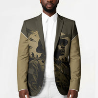 Harlem Hellfighters WWI Soldier Blazer Vintage Military Hero Jazz Band Silhouette Art