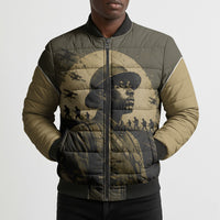 Harlem Hellfighters WWI Soldier Bomber Puffer Jacket Vintage Military Hero Jazz Band Silhouette Art
