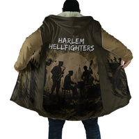 Harlem Hellfighters WWI Soldier Cloak Vintage Military Hero Jazz Band Silhouette Art