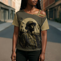 Harlem Hellfighters WWI Soldier Cross Shoulder Shirt Vintage Military Hero Jazz Band Silhouette Art