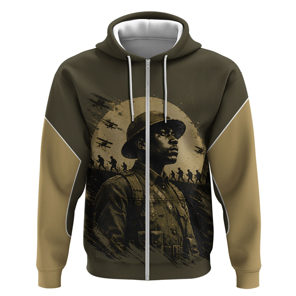 Harlem Hellfighters WWI Soldier Hoodie Vintage Military Hero Jazz Band Silhouette Art