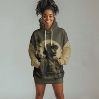 Harlem Hellfighters WWI Soldier Hoodie Dress Vintage Military Hero Jazz Band Silhouette Art