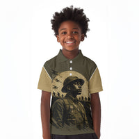 Harlem Hellfighters WWI Soldier Kid Polo Shirt Vintage Military Hero Jazz Band Silhouette Art