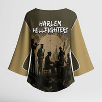 Harlem Hellfighters WWI Soldier Kimono Sleeve Blouse Vintage Military Hero Jazz Band Silhouette Art