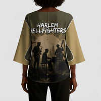 Harlem Hellfighters WWI Soldier Kimono Sleeve Blouse Vintage Military Hero Jazz Band Silhouette Art