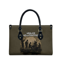 Harlem Hellfighters WWI Soldier Leather Bag Vintage Military Hero Jazz Band Silhouette Art