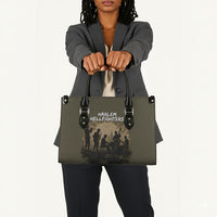 Harlem Hellfighters WWI Soldier Leather Bag Vintage Military Hero Jazz Band Silhouette Art