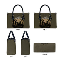 Harlem Hellfighters WWI Soldier Leather Bag Vintage Military Hero Jazz Band Silhouette Art