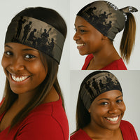 Harlem Hellfighters WWI Soldier Neck Gaiter Vintage Military Hero Jazz Band Silhouette Art