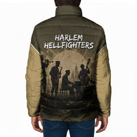 Harlem Hellfighters WWI Soldier Padded Jacket Vintage Military Hero Jazz Band Silhouette Art