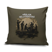 Harlem Hellfighters WWI Soldier Pillow Cover Vintage Military Hero Jazz Band Silhouette Art