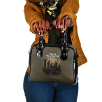 Harlem Hellfighters WWI Soldier Shoulder Handbag Vintage Military Hero Jazz Band Silhouette Art