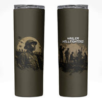 Harlem Hellfighters WWI Soldier Skinny Tumbler Vintage Military Hero Jazz Band Silhouette Art