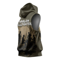 Harlem Hellfighters WWI Soldier Sleeveless Hoodie Vintage Military Hero Jazz Band Silhouette Art