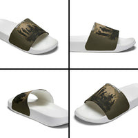 Harlem Hellfighters WWI Soldier Slide Sandals Vintage Military Hero Jazz Band Silhouette Art