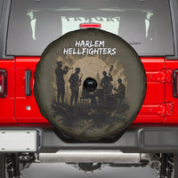 Harlem Hellfighters WWI Soldier Spare Tire Cover Vintage Military Hero Jazz Band Silhouette Art