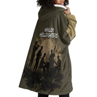 Harlem Hellfighters WWI Soldier Wearable Blanket Hoodie Vintage Military Hero Jazz Band Silhouette Art