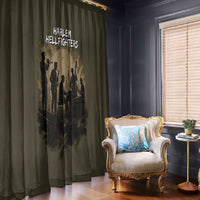 Harlem Hellfighters WWI Soldier Window Curtain Vintage Military Hero Jazz Band Silhouette Art