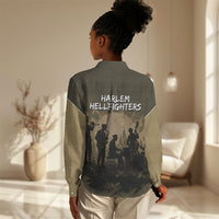 Harlem Hellfighters WWI Soldier Women Casual Shirt Vintage Military Hero Jazz Band Silhouette Art