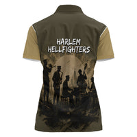 Harlem Hellfighters WWI Soldier Women Polo Shirt Vintage Military Hero Jazz Band Silhouette Art