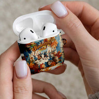 Oktoberfest AirPods Case with Beer Mug Illustration White Diamond Pattern - Wonder Print Shop