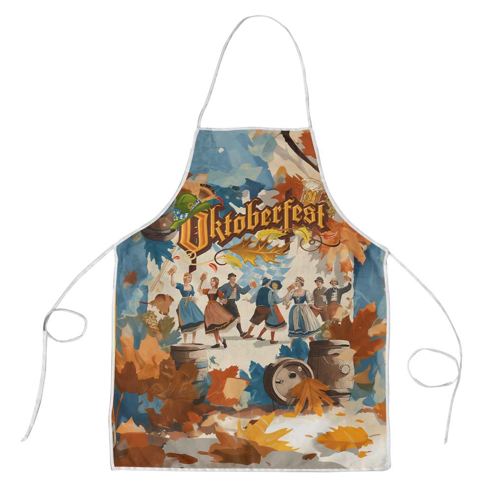 Oktoberfest Apron with Beer Mug Illustration White Diamond Pattern - Wonder Print Shop