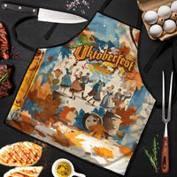 Oktoberfest Apron with Beer Mug Illustration White Diamond Pattern - Wonder Print Shop