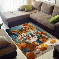 Oktoberfest Area Rug with Beer Mug Illustration White Diamond Pattern - Wonder Print Shop