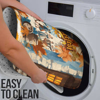 Oktoberfest Bathroom Set with Beer Mug Illustration White Diamond Pattern - Wonder Print Shop