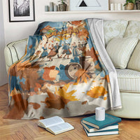 Oktoberfest Blanket with Beer Mug Illustration White Diamond Pattern - Wonder Print Shop