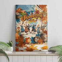 Oktoberfest Canvas Wall Art with Beer Mug Illustration White Diamond Pattern - Wonder Print Shop
