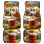 Oktoberfest Car Mats with Beer Mug Illustration White Diamond Pattern - Wonder Print Shop