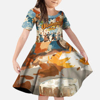 Oktoberfest Family Matching Mermaid Dress and Hawaiian Shirt with Beer Mug Illustration White Diamond Pattern - Wonder Print Shop