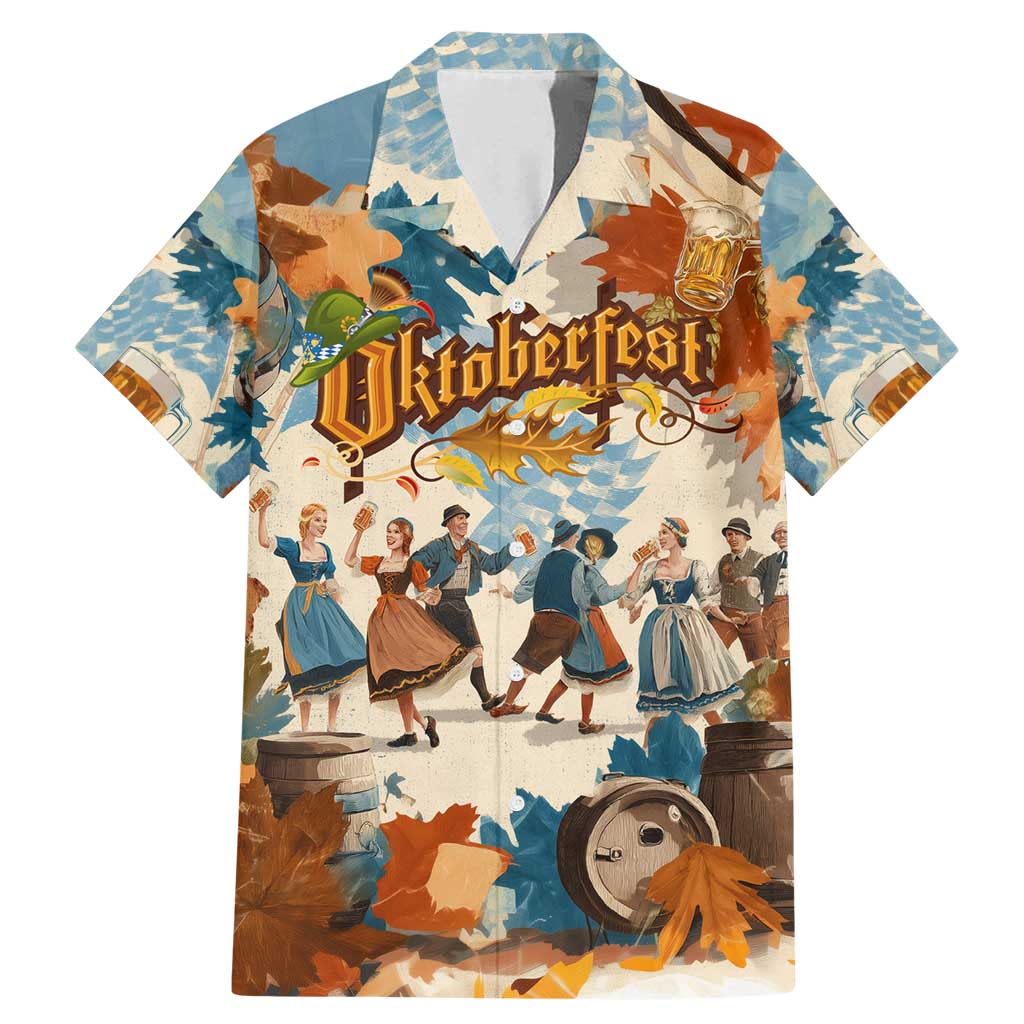 Oktoberfest Family Matching Mermaid Dress and Hawaiian Shirt with Beer Mug Illustration White Diamond Pattern - Wonder Print Shop