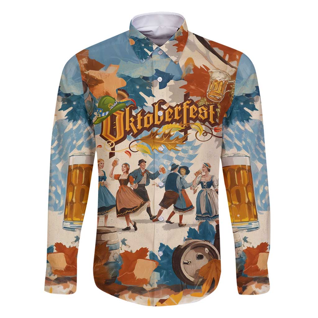 Oktoberfest Family Matching Off Shoulder Maxi Dress and Hawaiian Shirt with Beer Mug Illustration White Diamond Pattern - Wonder Print Shop