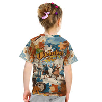 Oktoberfest Kid T Shirt with Beer Mug Illustration White Diamond Pattern - Wonder Print Shop