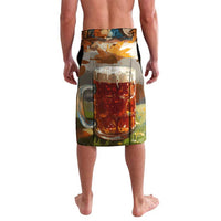 Oktoberfest Lavalava with Beer Mug Illustration White Diamond Pattern - Wonder Print Shop