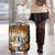 Oktoberfest Luggage Cover with Beer Mug Illustration White Diamond Pattern - Wonder Print Shop