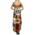 Oktoberfest Summer Maxi Dress with Beer Mug Illustration White Diamond Pattern - Wonder Print Shop