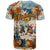 Oktoberfest T Shirt with Beer Mug Illustration White Diamond Pattern - Wonder Print Shop