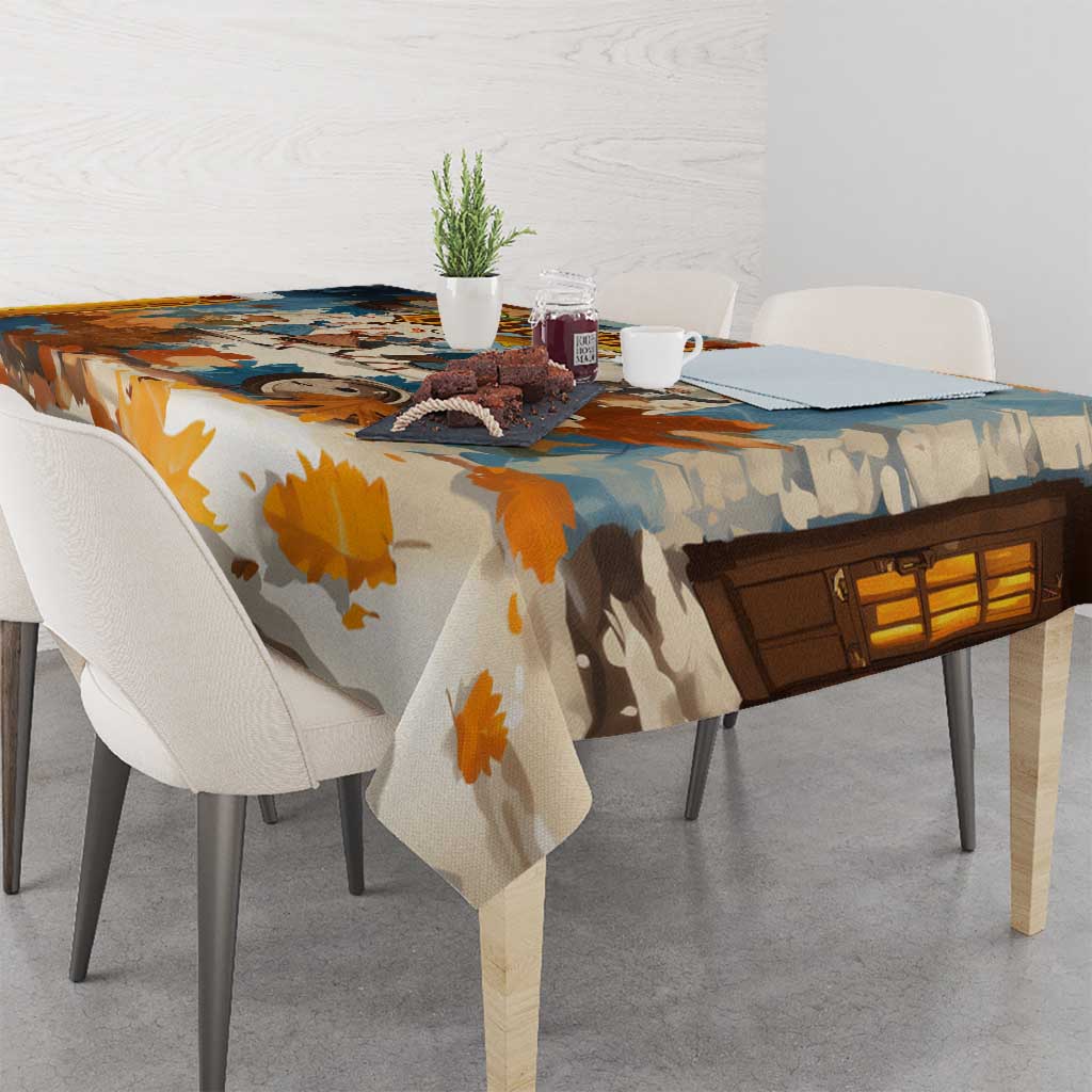 Oktoberfest Tablecloth with Beer Mug Illustration White Diamond Pattern - Wonder Print Shop