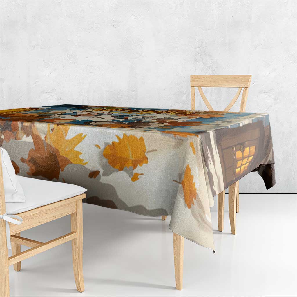 Oktoberfest Tablecloth with Beer Mug Illustration White Diamond Pattern - Wonder Print Shop