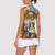 Oktoberfest Women Sleeveless Polo Shirt with Beer Mug Illustration White Diamond Pattern - Wonder Print Shop