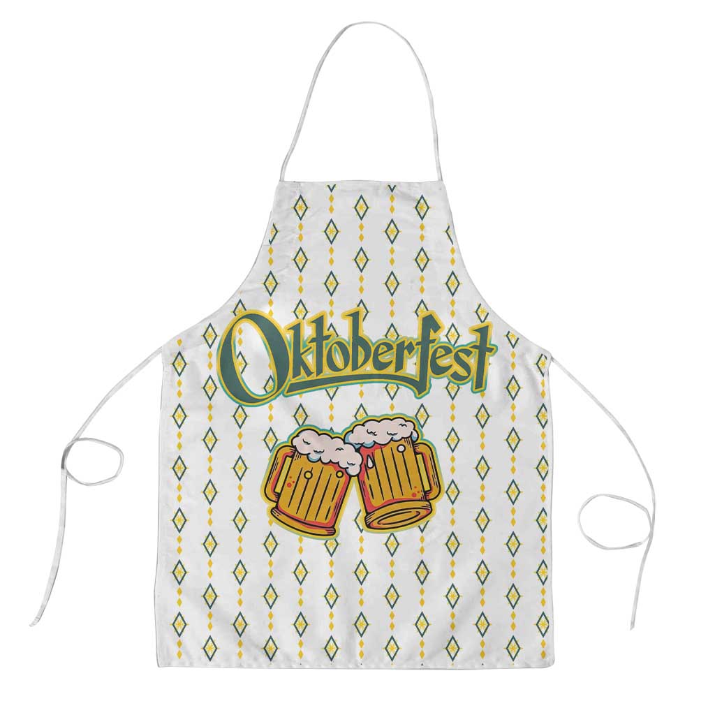 Oktoberfest Apron with Oktoberfest Beer Mug Illustration White Diamond - Wonder Print Shop