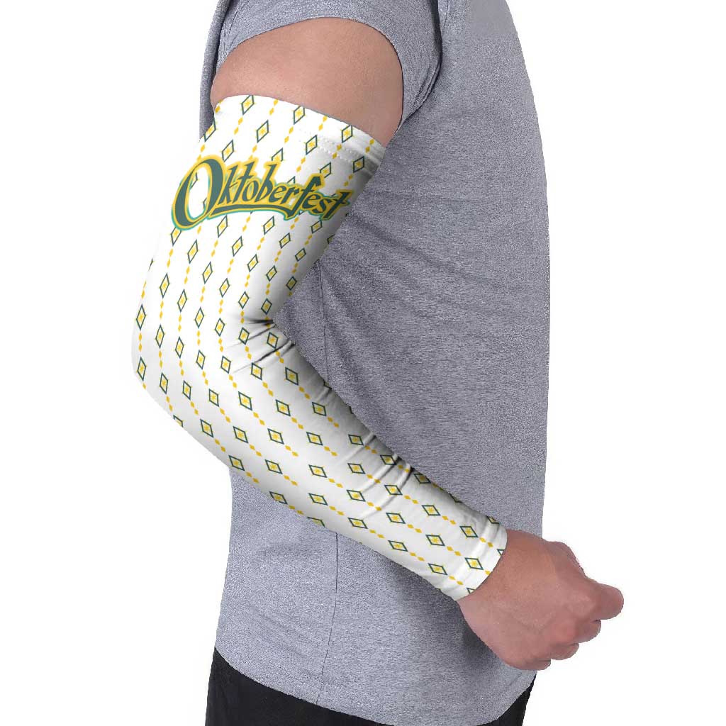 Oktoberfest Arm Sleeves with Oktoberfest Beer Mug Illustration White Diamond - Wonder Print Shop