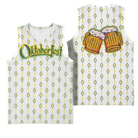 Oktoberfest Basketball Jersey with Oktoberfest Beer Mug Illustration White Diamond - Wonder Print Shop