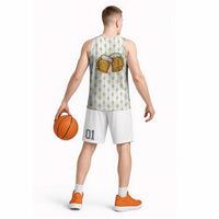 Oktoberfest Basketball Jersey with Oktoberfest Beer Mug Illustration White Diamond - Wonder Print Shop