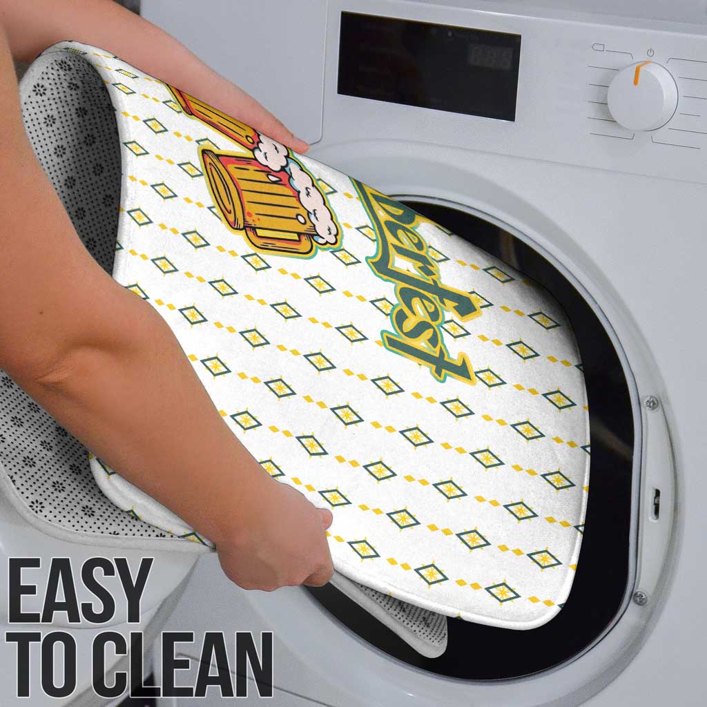 Oktoberfest Bathroom Set with Oktoberfest Beer Mug Illustration White Diamond - Wonder Print Shop