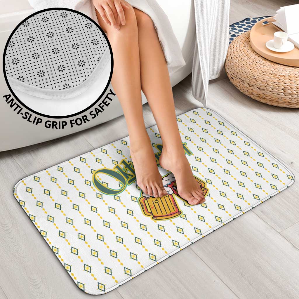Oktoberfest Bathroom Set with Oktoberfest Beer Mug Illustration White Diamond - Wonder Print Shop
